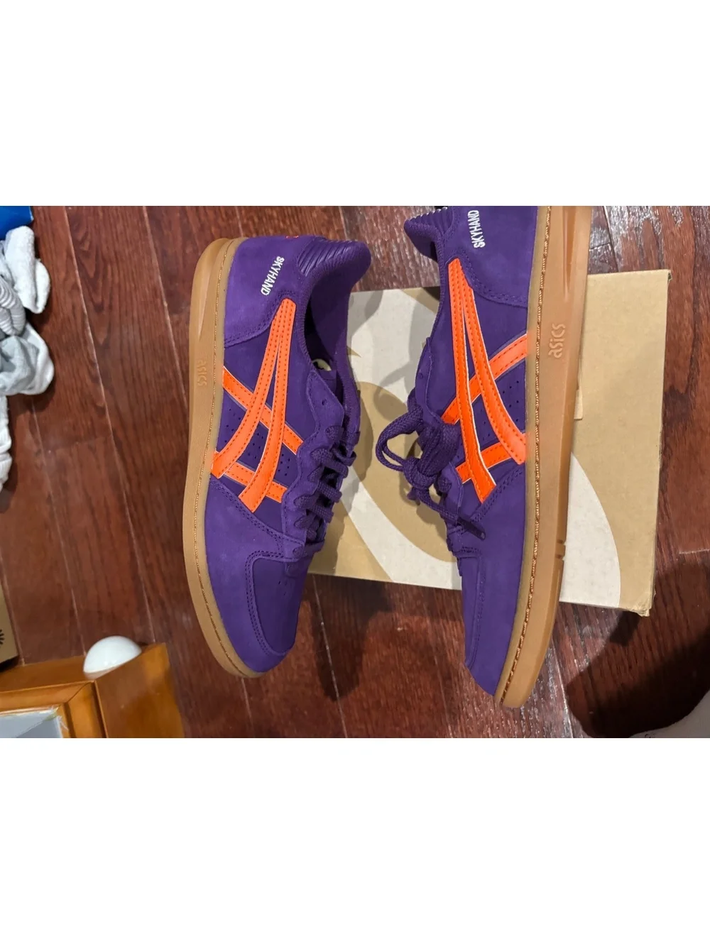 Size 7.5 ASICS Skyhand OG Midnight Plum Koi